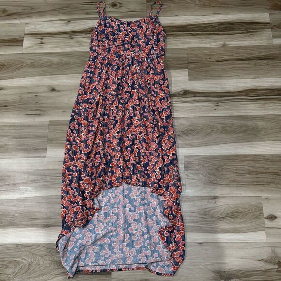 Torrid High Low Orange Blue Floral Dress Women’s 1XL XL - Picture 1 of 4